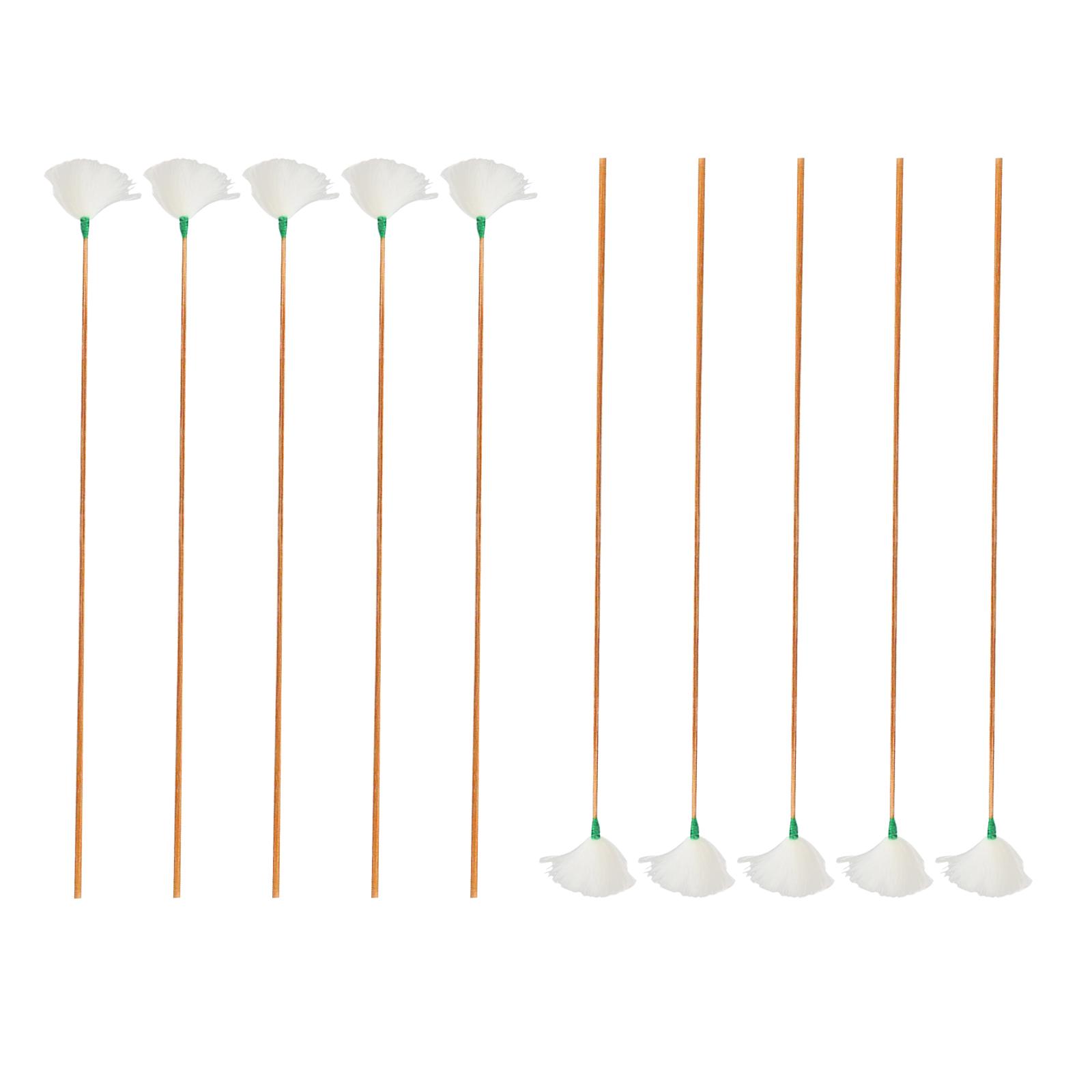 10 Pieces Professional Goose Feather Earpicks for Adults Children Long Handle Soft Ear Picker Ear Cleaning Tool Ear Spoon