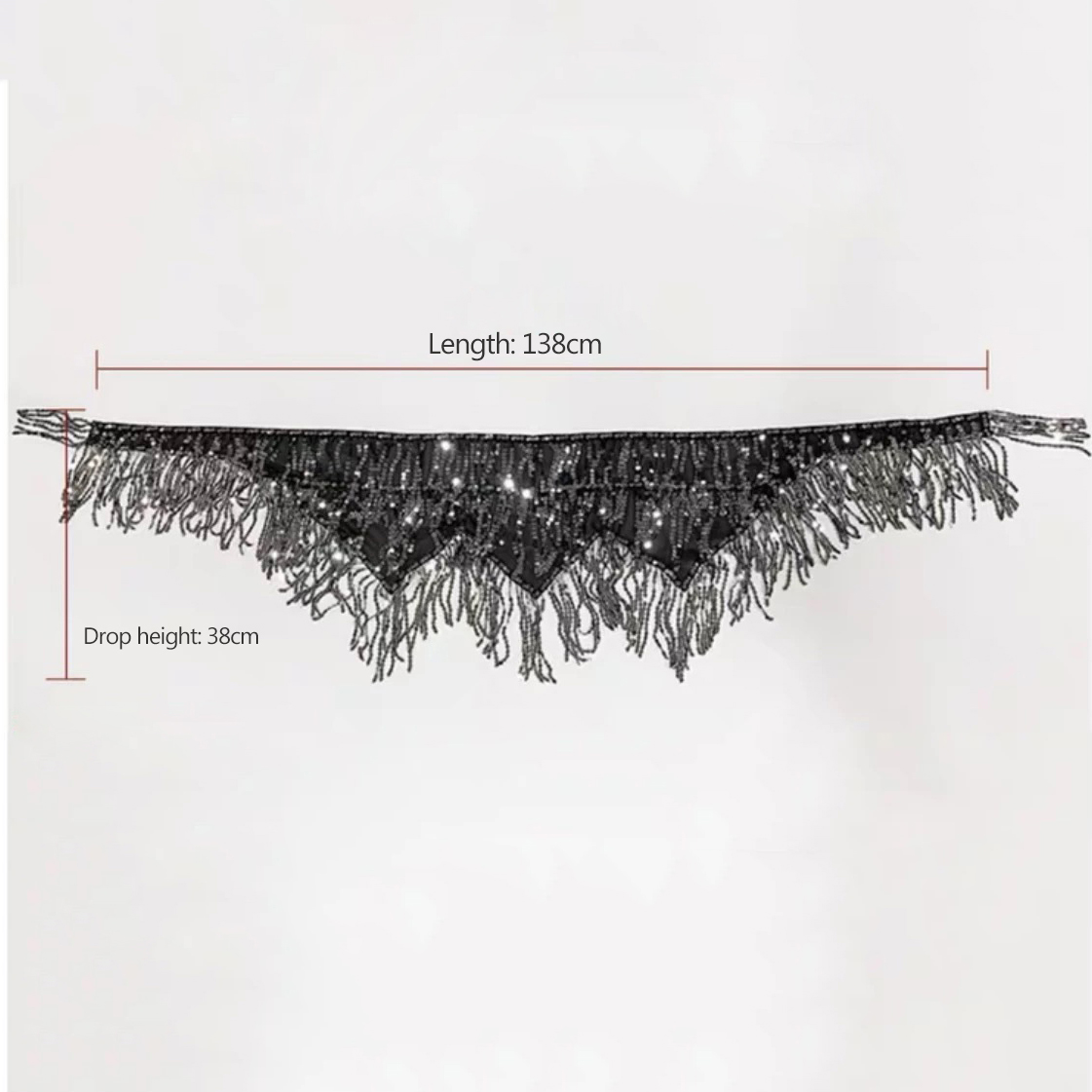 Cheap Belly Dance Belt Shimmy Tassel Hip Wraps Jazziness Dance Hip Scarf Sequins Fringes Belt Sparkly