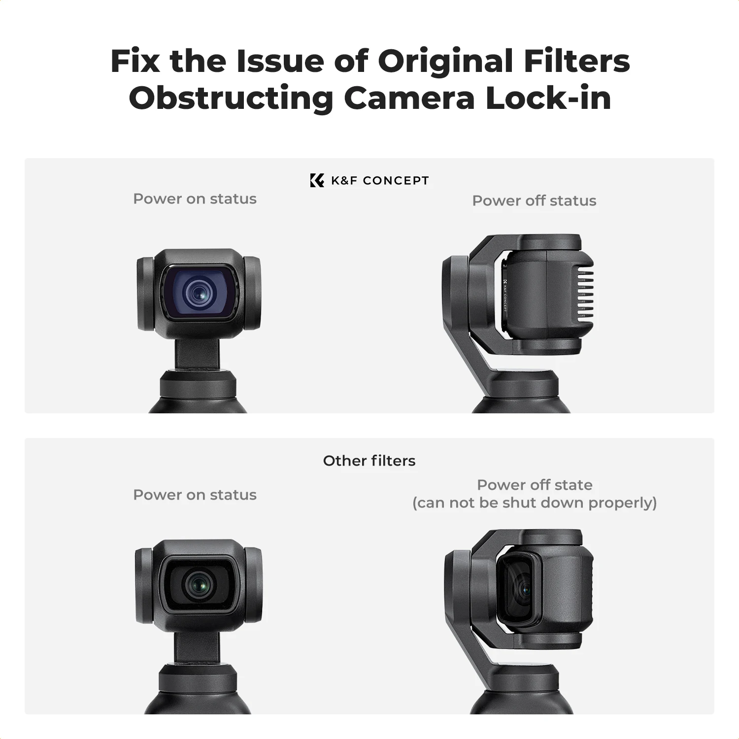 K&F Concept Sport Effect Filter for DJI Osmo Pocket 3 UV CPL ND ND/PL Black Mist 1/2 1/4 1/8 LPR Star 1.2X Wide-Angle Filter Set