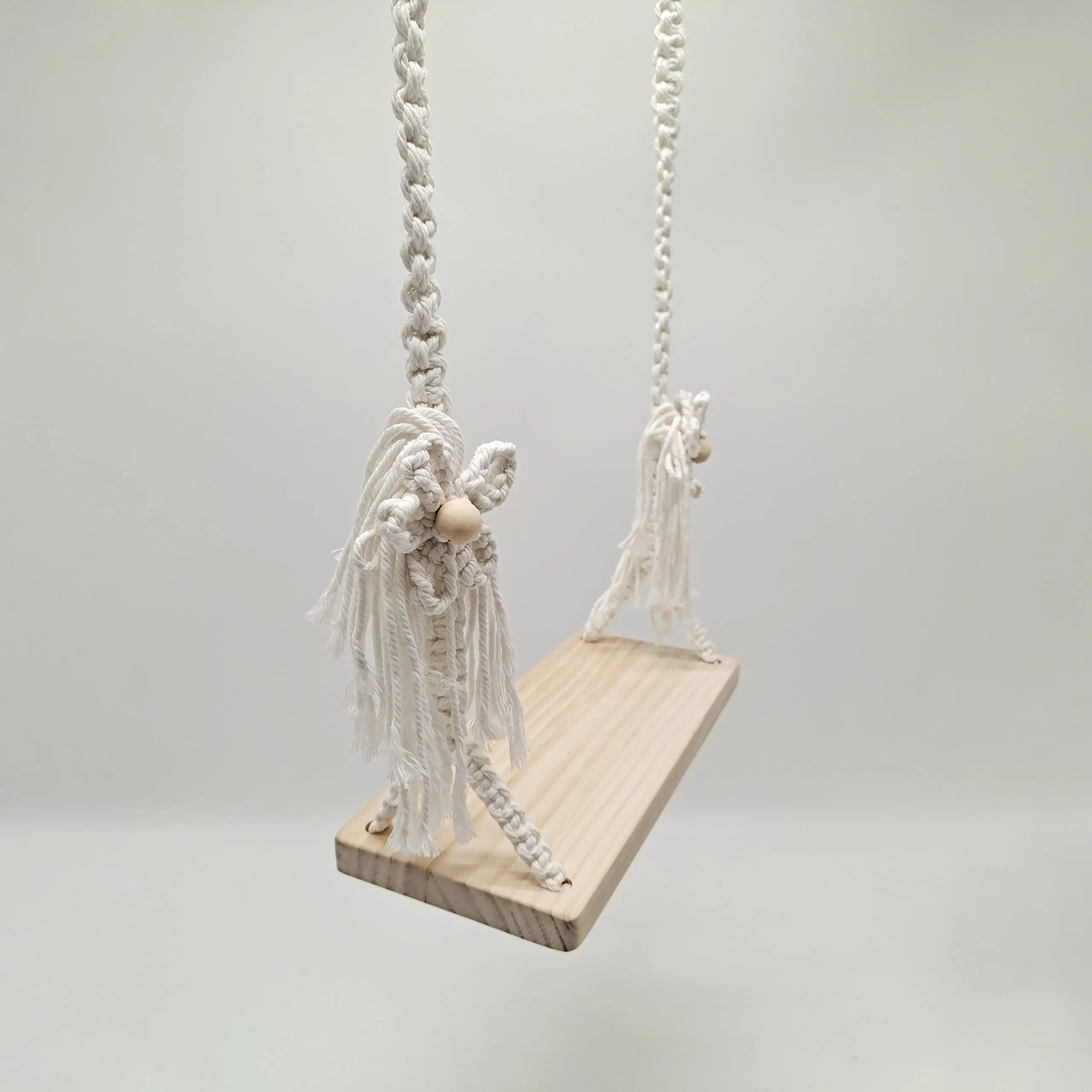 ทารกแรกเกิดการถ่ายภาพ Prop ไม้ Swing ทารกแรกเกิด Posing Props Macrame Swing Vintage เด็ก Photo Props ถ่ายภาพ Pose Babyswing