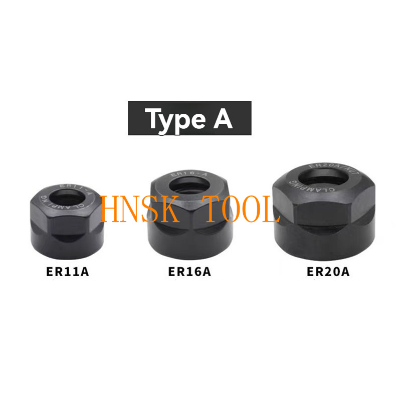 1PCS ER Nut Collet Nut ER8 ER11 ER16 ER20 ER25 ER32 A M UM NUT Spring Collect Nut Clamping CNC Milling Engraving Machine