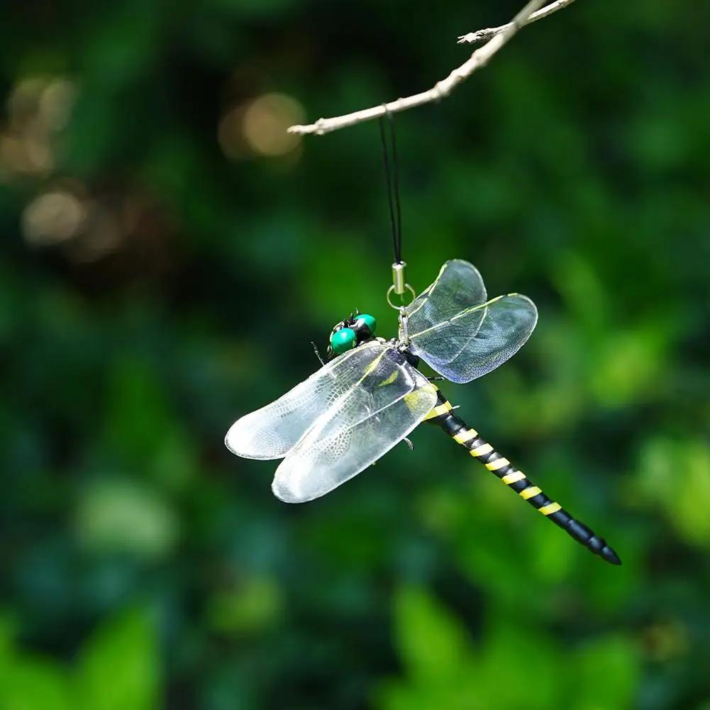 12cm simulación libélula repelente de mosquitos al aire libre insecto modelo jardín adornos colgantes