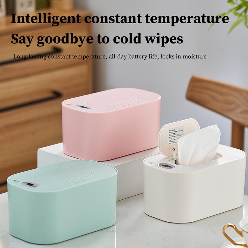 Wet Wipe Warmer USB Baby Wipes Warmer Container Large Capacity Travel Tissue Dispenser Smart Precise Temperature Control Diaper