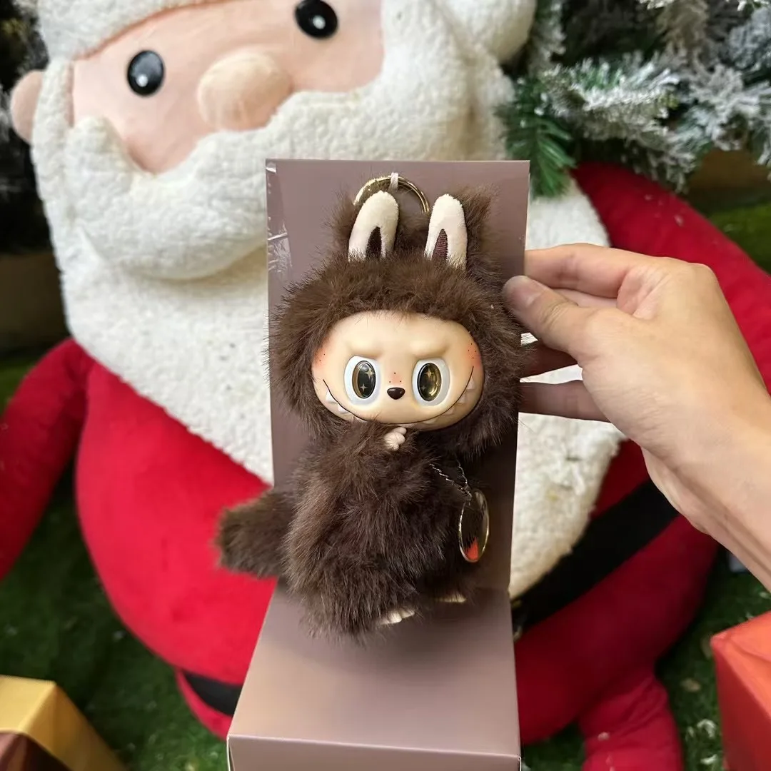 Nueva gran oferta 1:1 monstruo hecho a mano serie Labubu Zimomo gran jefe cambio bebé 17cm muñecas lindas niñas juguetes ornamento regalo de Navidad