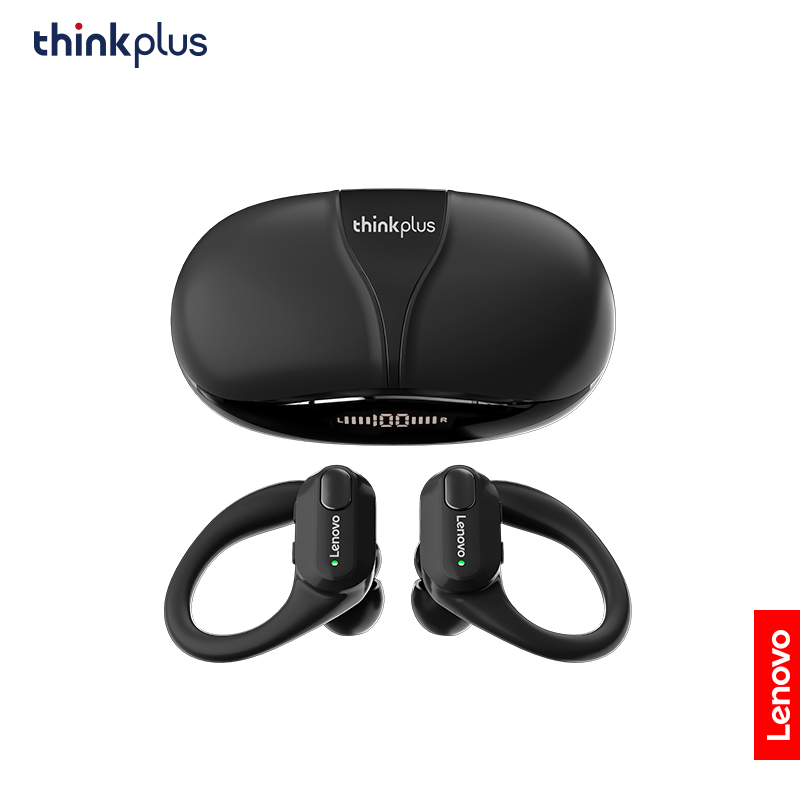 Lenovo XT80 スポーツワイヤレスイヤホン、マイク、ボタンコントロール、LED 電源ディスプレイ、Hifi ステレオサウンド Bluetooth 5.3 TWS ヘッドフォン付き