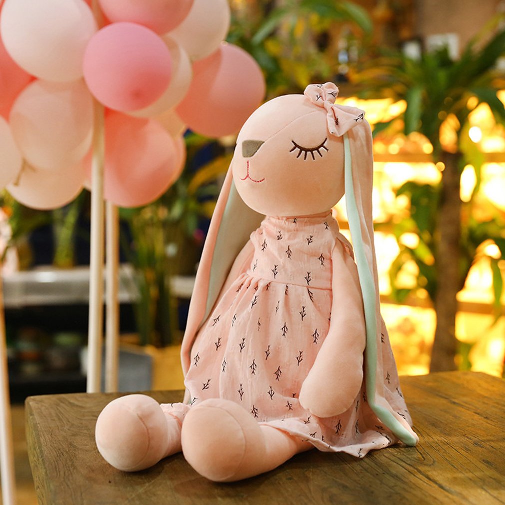 Coelhinho fofo de 35cm/14 polegadas, boneca de coelho calmante, boneca de dormir, animais de pelúcia, brinquedo de boneca de pelúcia infantil