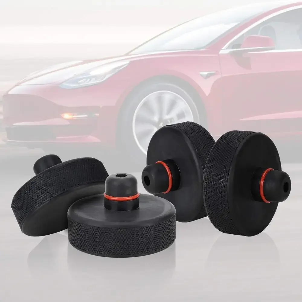 4Pcs For New Tesla Model 3 Highland 2024 Model S Model X Y Jack Pad Adapter Rubber Storage Case Bag Box Tool Car Accessories