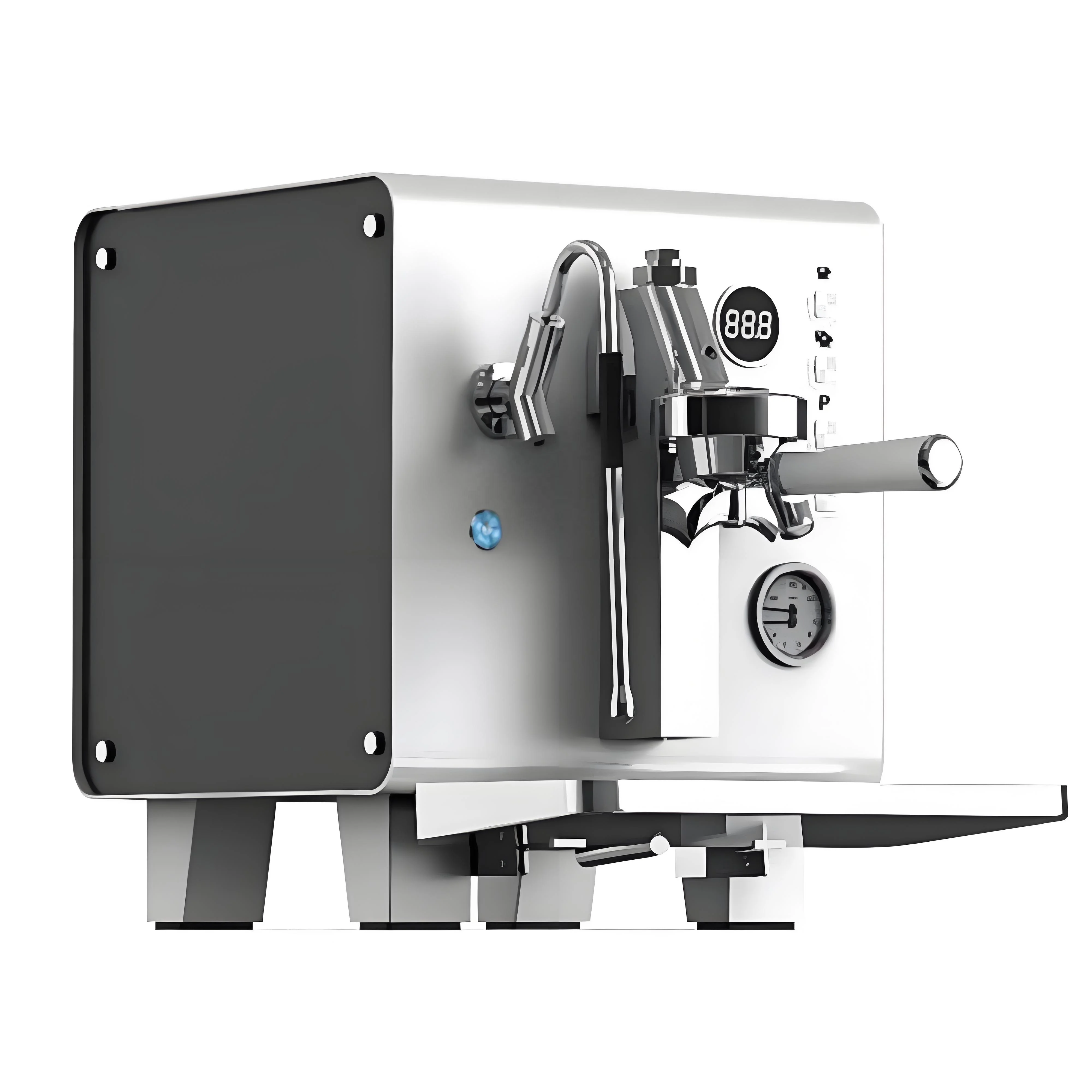 ST สะดวกสแตนเลสกึ่งอัตโนมัติอุตสาหกรรม Cafe Office Espresso Machine สําหรับ Tailgate Coffee
