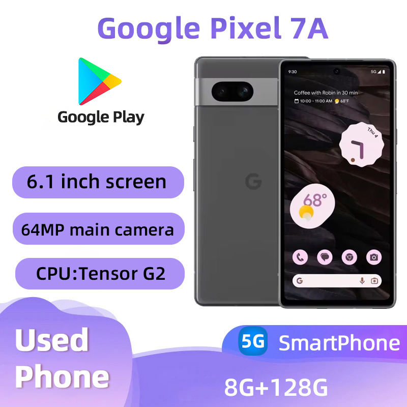 Google Pixel 7A 5G 128GB ROM 6,1 "OLED 8GB RAM NFC Google Tensor Octa Core desbloqueado Android Pixel7A teléfono Original usado