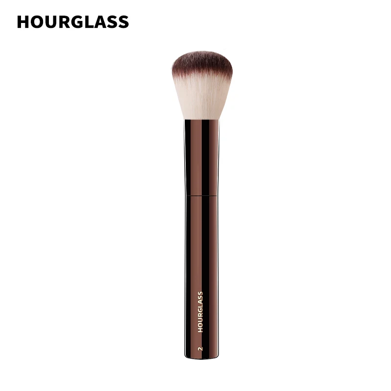 Brocha de maquillaje de reloj de arena, brocha para base/rubor No.2, pelo de fibra suave y agradable para la piel, diseño de moda, brocha de una sola cara
