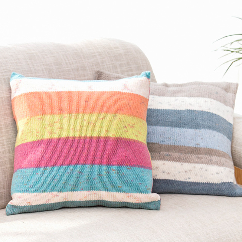 Regenbogen-Baumwollsegment, gefärbte Wolle, mehrfarbiger Faden, DIY-Schal, Mütze, Wurfkissenlinie, allmähliche Veränderung, Kuchenballlinie