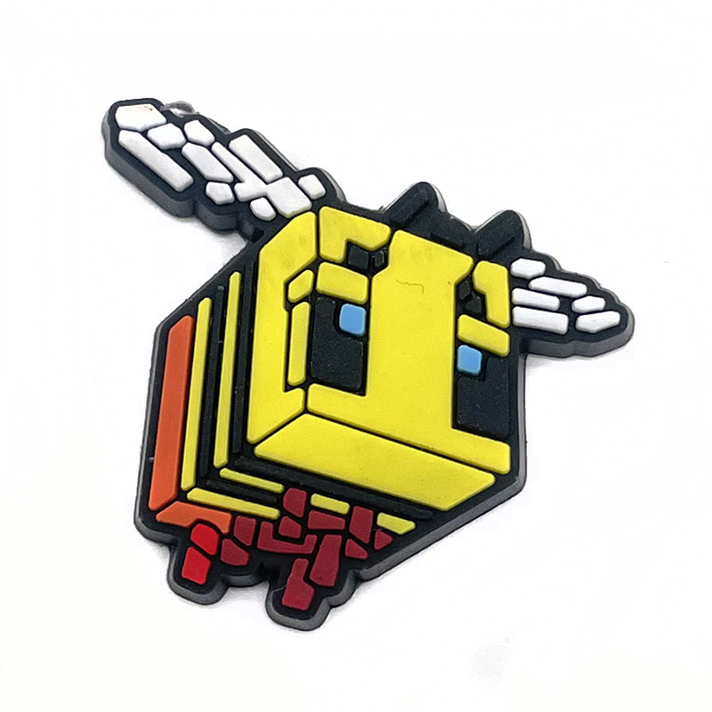 Nuevo divertido juego temático de píxeles de 15 piezas, zapatos de dibujos animados, dijes para zuecos, decoración de zapatos de Pvc Diy, regalos de fiesta de Pascua extraíbles Jibbitz