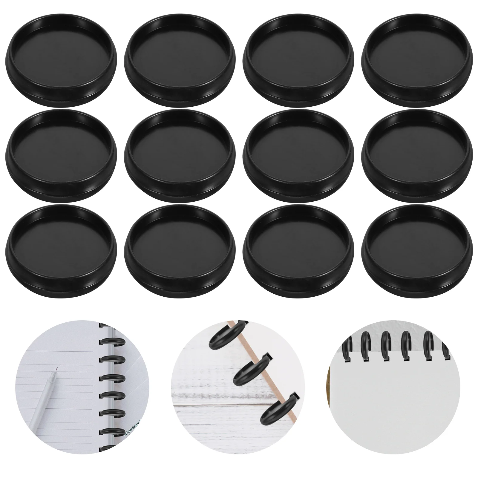 55 Pcs Loose-leaf Button The Notebook Binding Disc Discs DIY Binder Buckles Small Discbound Plastic Supplies Tiny Planner Rings