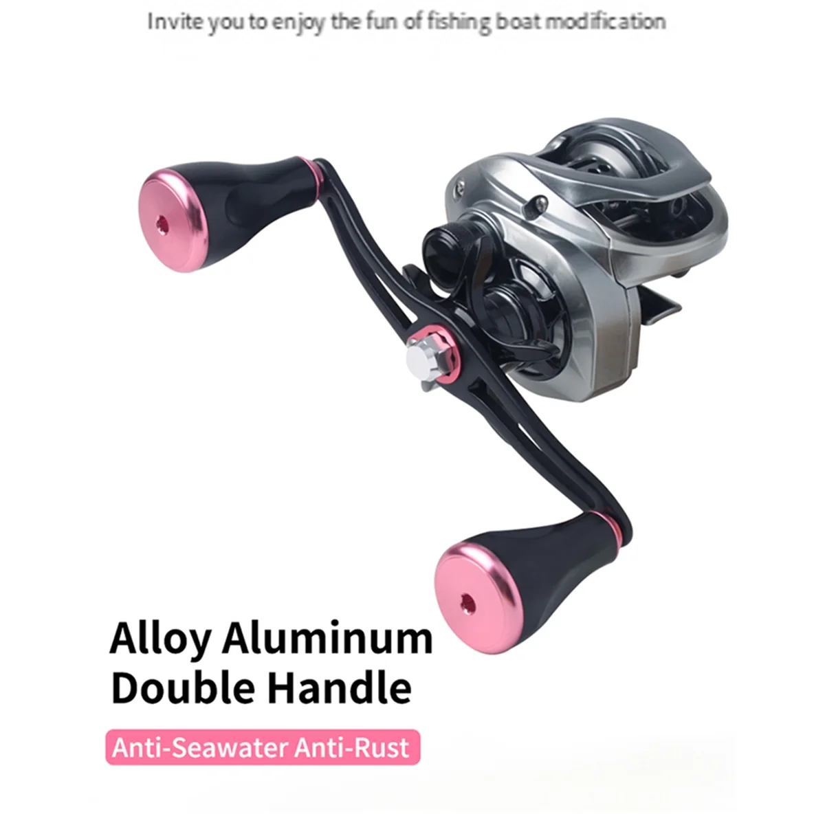 A72P ตกปลา Reel Handle อลูมิเนียม Double Rocker ตกปลา Reel Rocker Extended Rocker สีเบอร์ 7