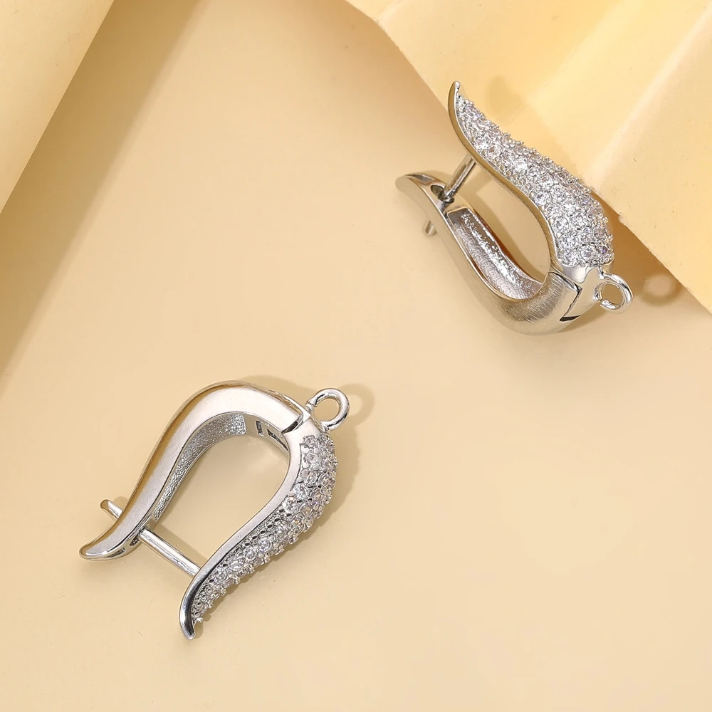 Juya 18K ทองชุบ Anti-Allergy Basic Fastener Hooks หูต่างหูติดตั้งอุปกรณ์เสริมสําหรับ DIY ผู้หญิงต่างหูทํา