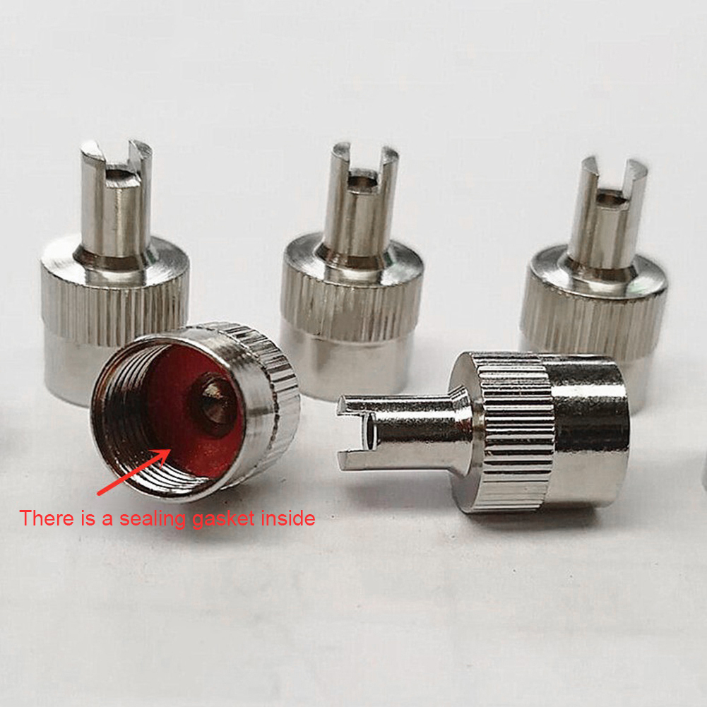 Tapa de válvula de neumático de rueda, tapa de vástago de válvula de neumático a prueba de fugas, cubierta de vástago de cabeza ranurada de cobre, piezas de reparación de automóviles, 8 Uds.