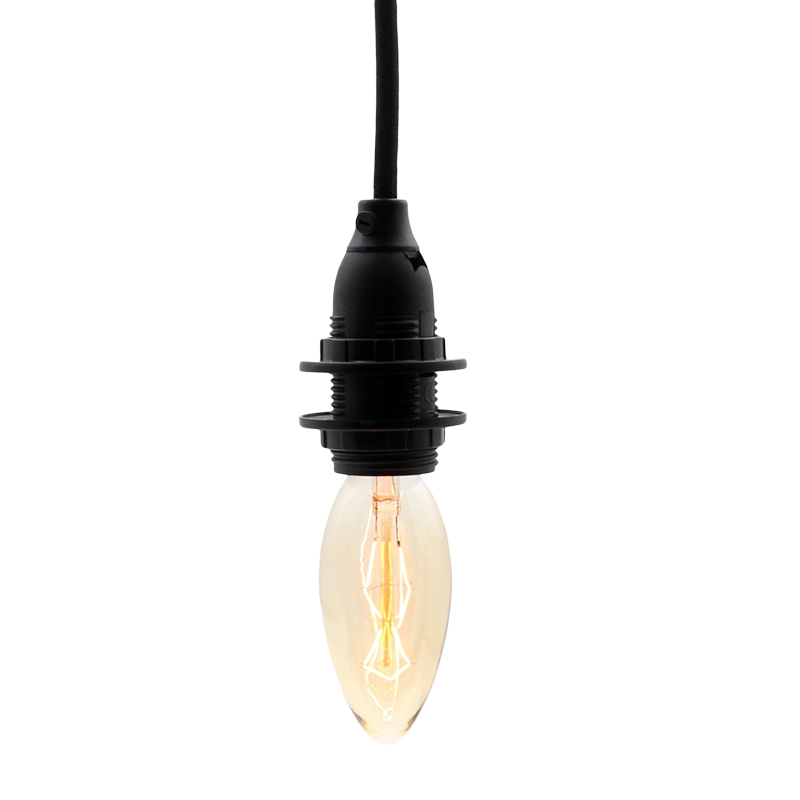 E14 Kunststoff-Lichtfassung mit Gewinde, Vintage-LED-Glühlampe, Lampenfassung