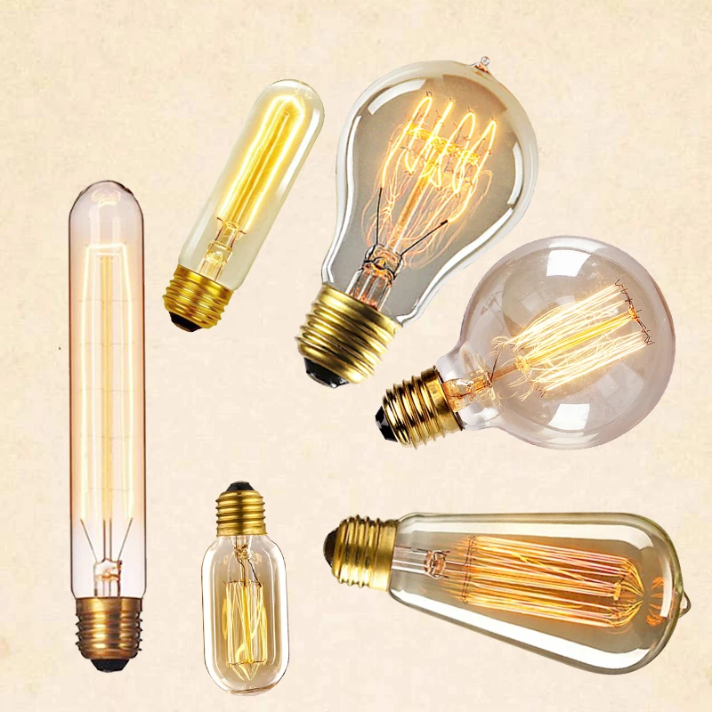 Bombilla Edison Vintage E27 40w 220v ampolla bombilla Vintage lámpara Edison filamento bombilla incandescente decoración interior lámpara Edison