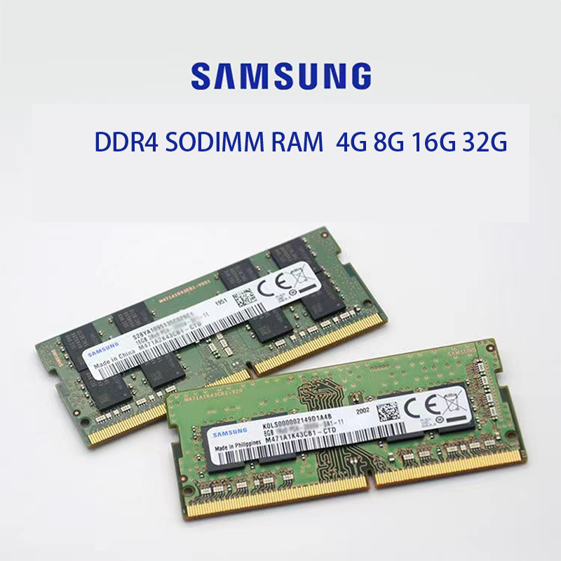 Samsung DDR4 4GB 8GB 16GB 32GB 64GB 2400mhz 2133 2666mhz 3200mhz Sodimm Notebook Memória de laptop de alto desempenho