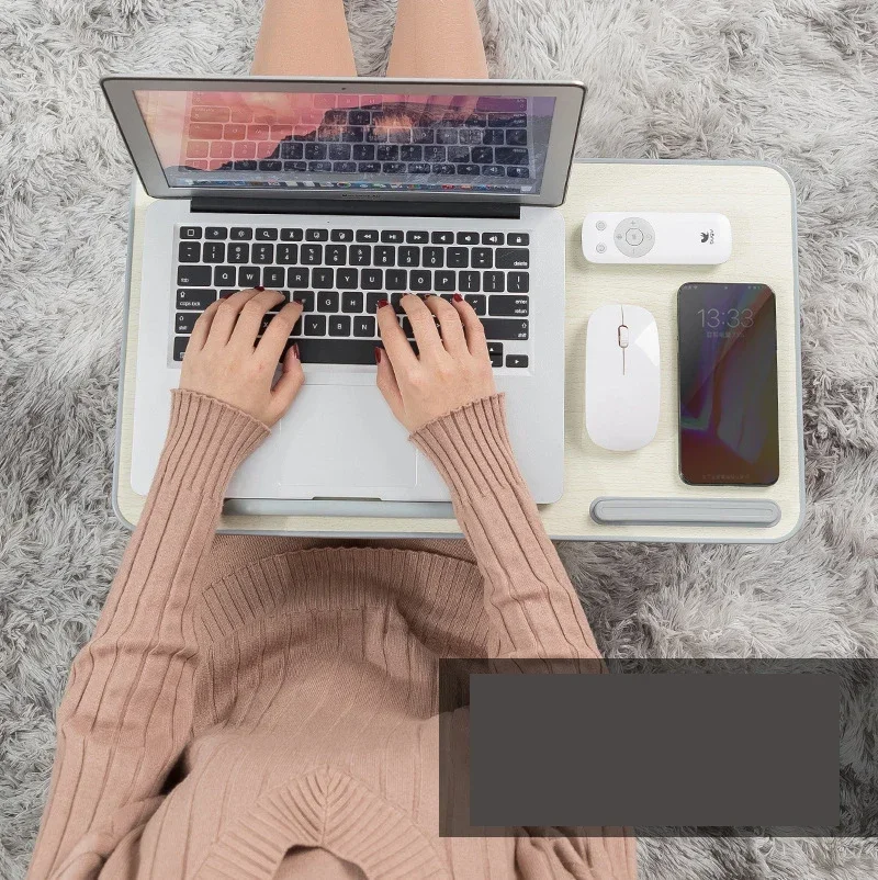 Multi-funcional dobrável portátil suporte mesa de estudo mesa de computador dobrável de madeira para cama sofá chá servindo suporte de mesa