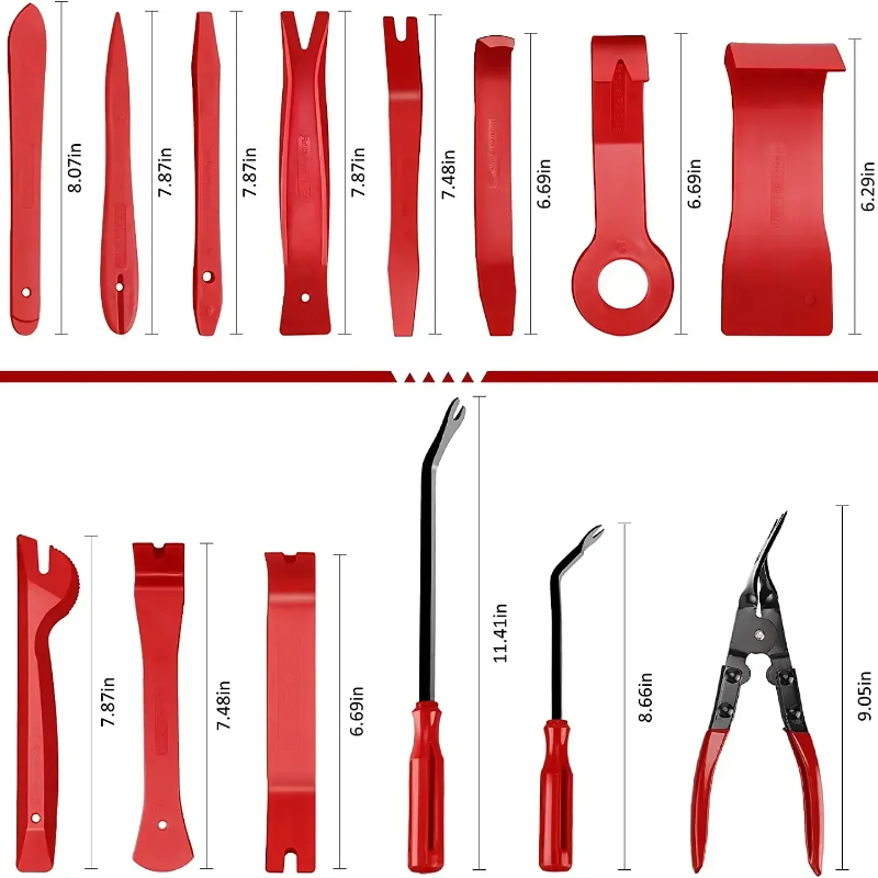 Kit de herramientas de extracción de molduras interiores de coche, juego de extractores de clips de plástico automático para desmontaje de paneles DIY