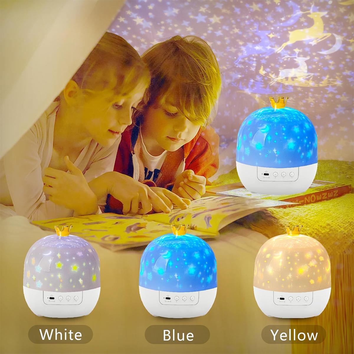 Crown Galaxy Projektor 21 in 1 Licht Lampe Nacht für Kinder USB angetrieben LED Dekoration Kleinkind Projektion Atmosphäre Glückwunsch zum Geburtstag