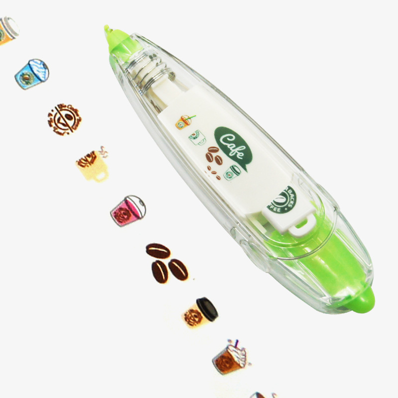 かわいい動物の花柄デコレーション修正テープ、手帳用キュートな修正テープ、学生向け韓国文具、DIYオフィス用品