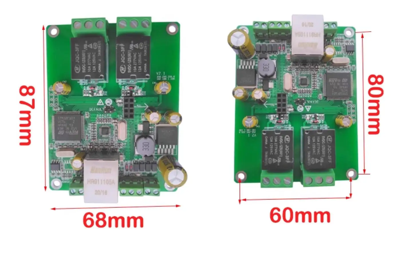 Módulo de relé ethernet 2ch mqtt modbus wifi pode rs485 tcp entrada digital web placa controle acesso com caixa opcional