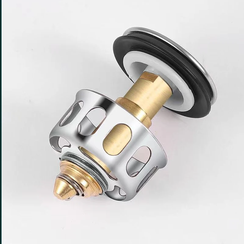 Drenos de bacia universal válvula de filtro de metal pop-up escorredor rolha de resíduos banheira filtro plug coletores de cabelo acessórios do banheiro