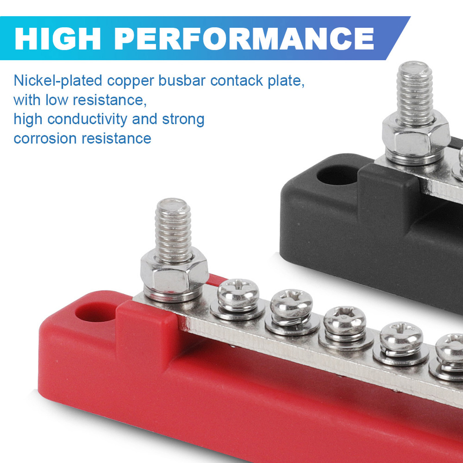 M6 12V 端子台バスバー 1/4 インチスタッド 150A 電気配電ブロックバスバートラックボートキャンピングカー RV キャラバン用