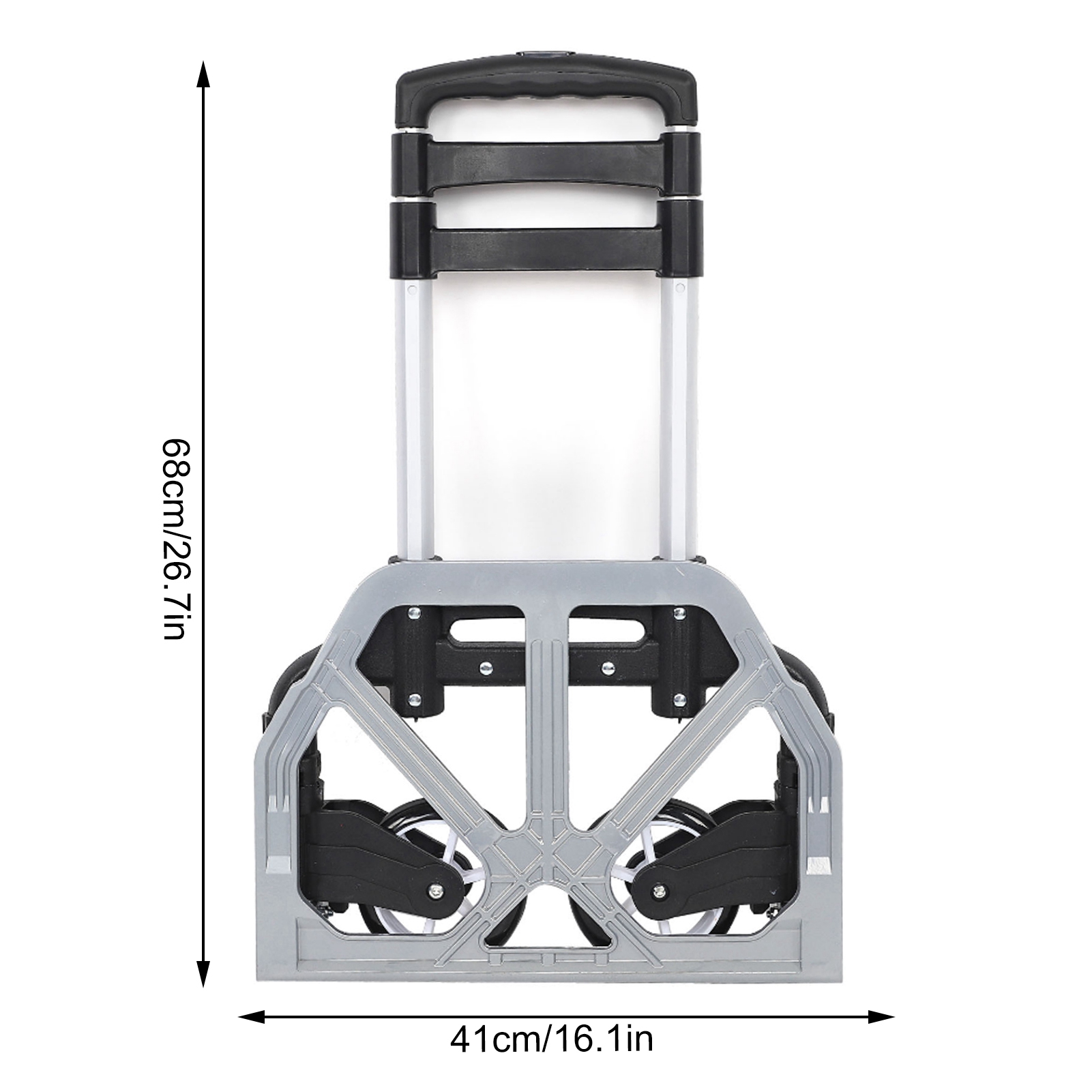 Carrinho de bagagem roda de bagagem caminhão de mão resistente 80kg dobrável compacto alumínio mão caminhão carrinho de bagagem roda