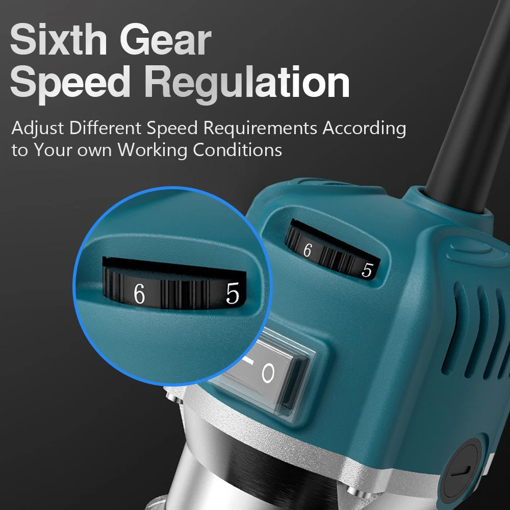 800W 30000 Vòng/phút Gỗ Tông Đơ Điện Cắt Gỗ Router Công Cụ Máy Điện Nghề Mộc Hướng Dẫn Sử Dụng Tông Đơ Cắt Với Các Dụng Cụ Xay Cắt