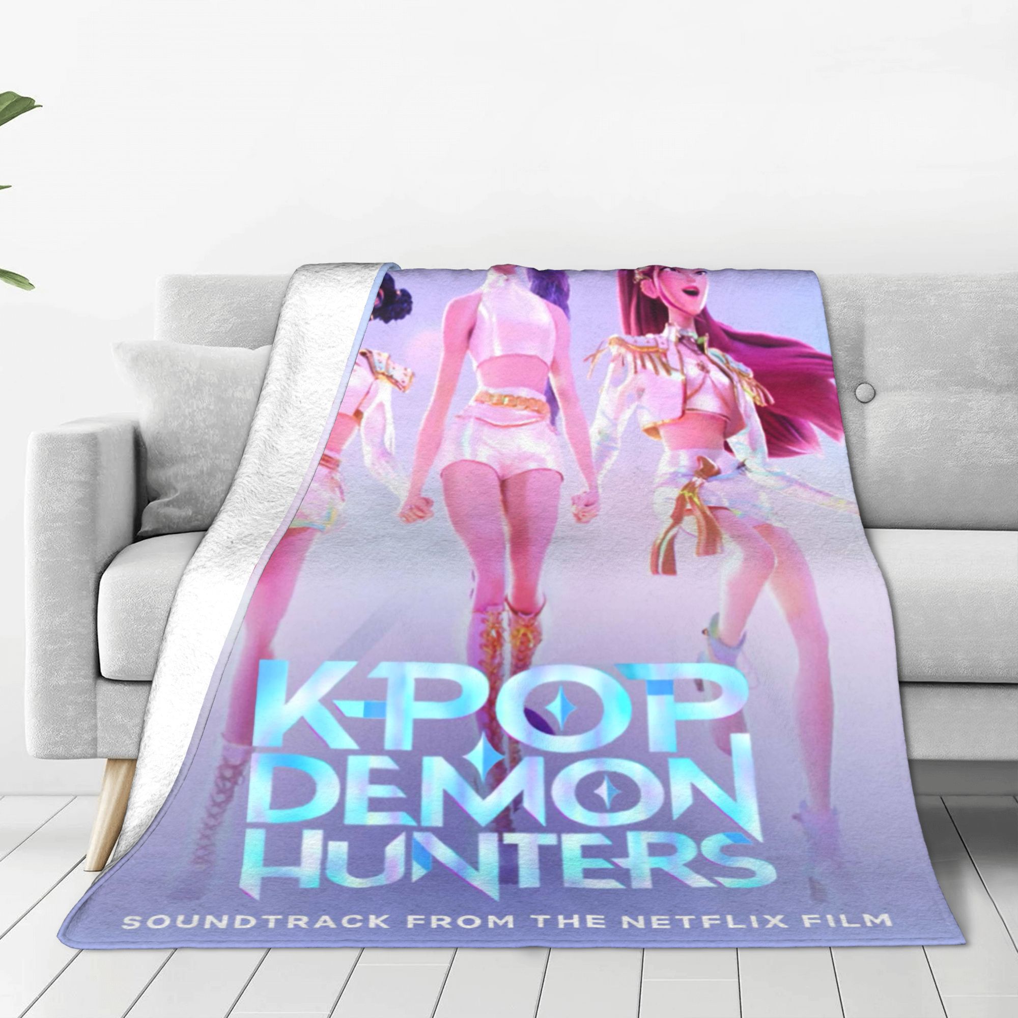 kpop Demon Hunters Huntrix Blankets Quality Soft Warm  Throw Blanket Winter Kids Couch Bed Fluffy Bedspread