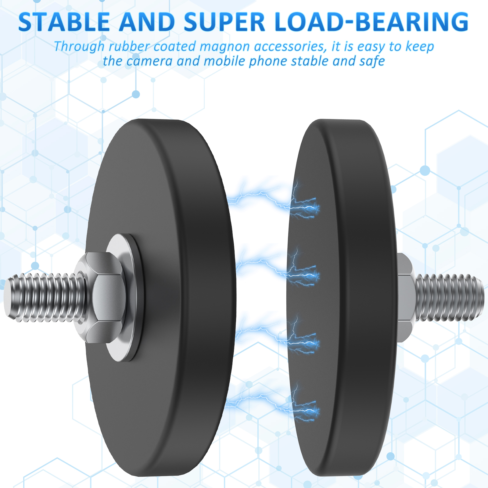 6/12/30 個マグネットベース 1.7 インチラウンドネオジム取付マグネット M6 スレッドスタッドマグネットアンチスクラッチ照明バー用