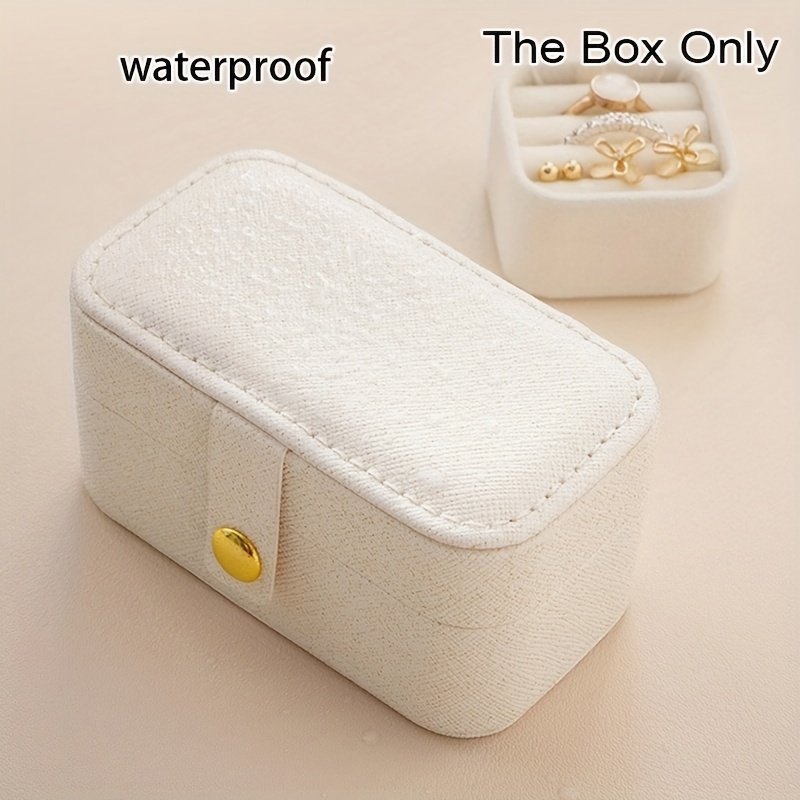 Caixa de joias feminina de viagem portátil para anéis, pingentes, brincos, colares, pulseiras para amigos, aniversário, festivo, natal g