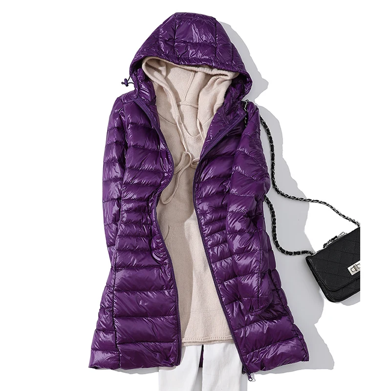 2023 mulheres puffer jaquetas ultraleve pato para baixo jaqueta novo outono inverno quente portátil casaco com capuz feminino blusão parka