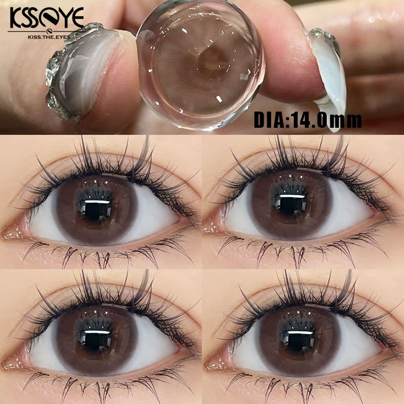 KSSEYE 1 par de lentes de contacto de Color Natural para ojos con dioptrías para miopía maquillaje de lentes de Color de ojos de alta calidad envío rápido anual