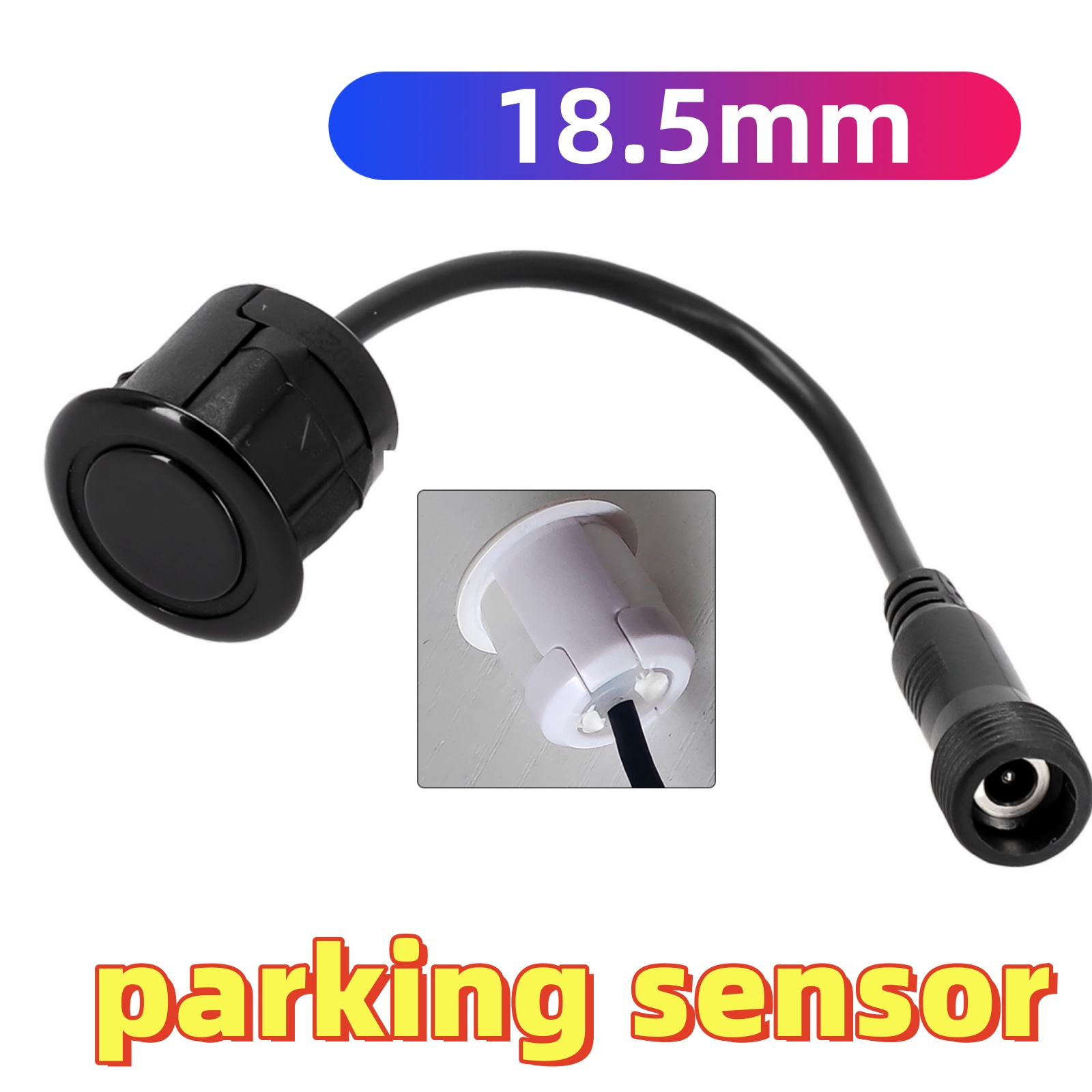 Parkeersensor 18.5mm 23mm Omkeren-Radar Sonde Upgrade 0.14m Kabel Witte Auto Achteruit Inparkeren waterdichte Sensor Geluid