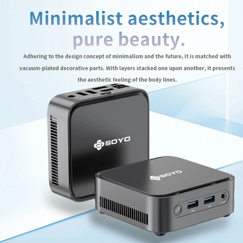 SOYO Mini PC M4 PLUS2 Intel N150 8GB 16GB RAM 256GB 512GB SSD Windows 11 Pro Mini computer desktop per giochi aziendali a casa