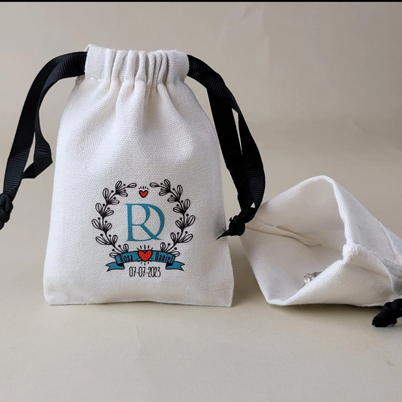 カスタマイズされたコットンギフトバッグ,パターン化されたシフォンコンテナ,メイクアップ用,5x7cm,7x9cm,11x14cm,15x20cm