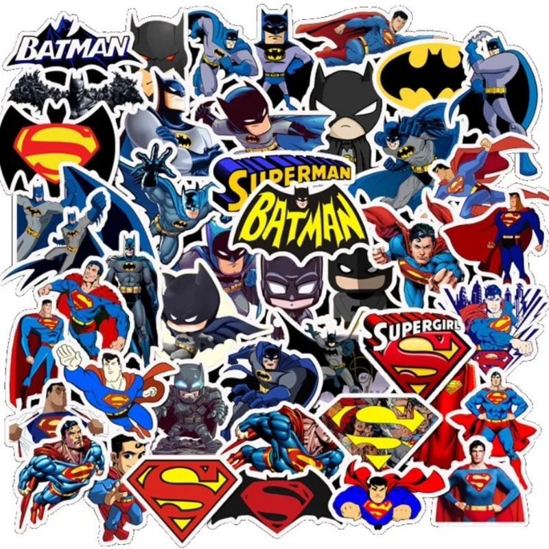 45 pezzi Disney Marvel adesivi Anime Batman adesivi decalcomanie fai da te skateboard auto moto adesivo supereroe fresco per giocattoli per bambini