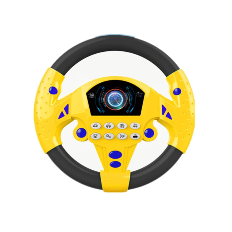 Children Simulation Steering Wheel Toy 360° rotation driving early education machine simulator with Light Sound toys for kids
