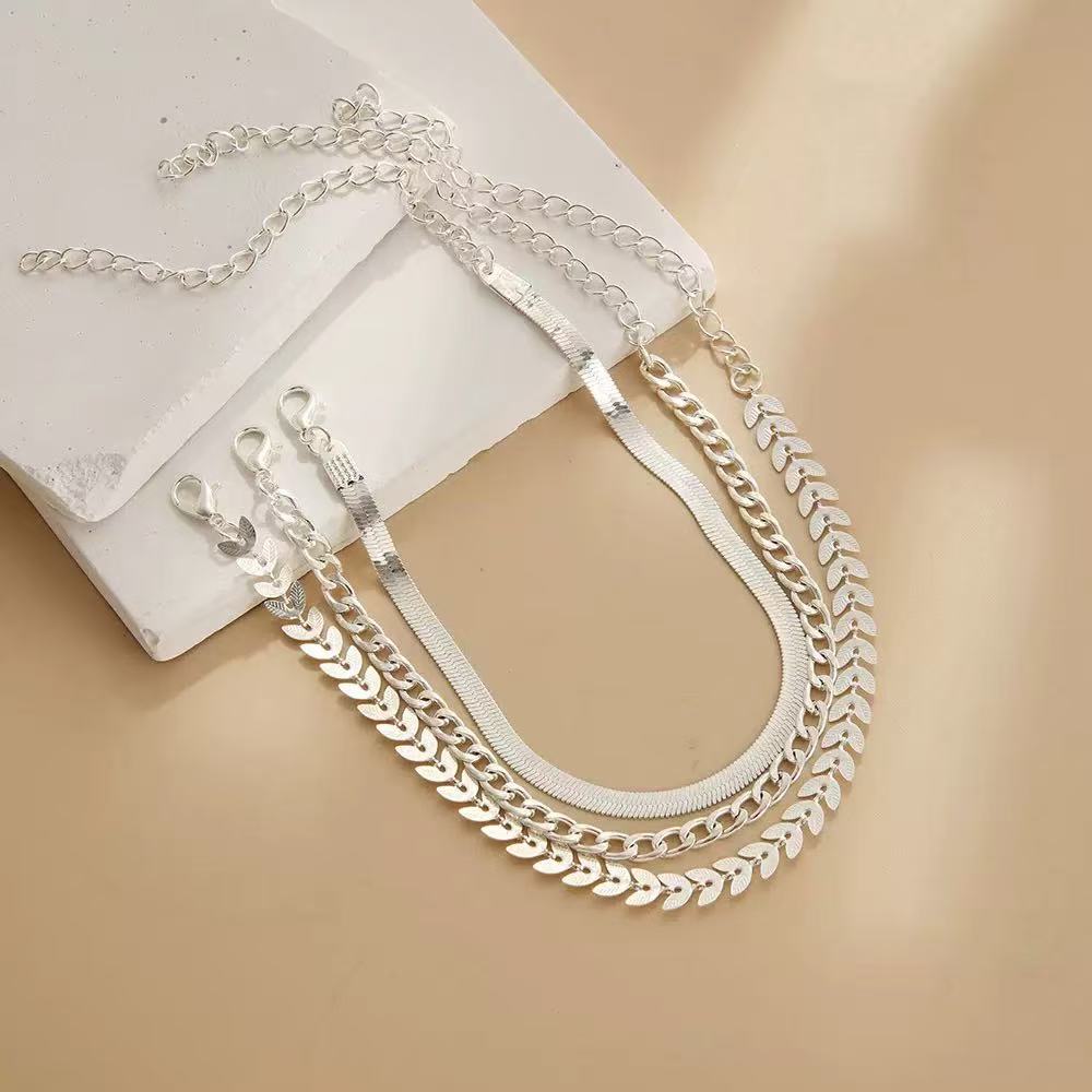 Summer Beach Exquisite 3 layer Chain Anklet, Suitable For Friends The Best Gift