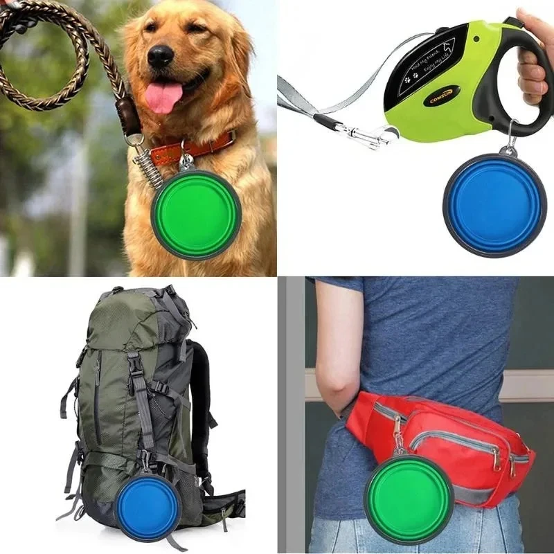 Cuenco pliable para mascotas de 350mL, suministros para perros, cuenco portátil para viajes al aire libre, accessoires pour chiens