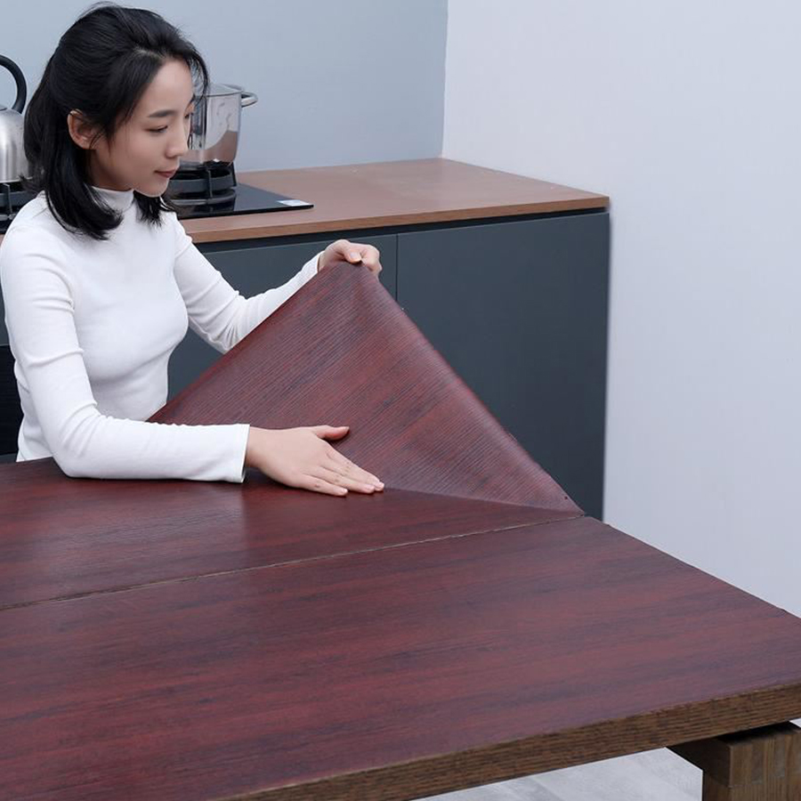 Pegatinas restauradas para muebles, papel tapiz decorativo de madera autoadhesivo, puerta antigua, armario, película impermeable de escritorio de madera