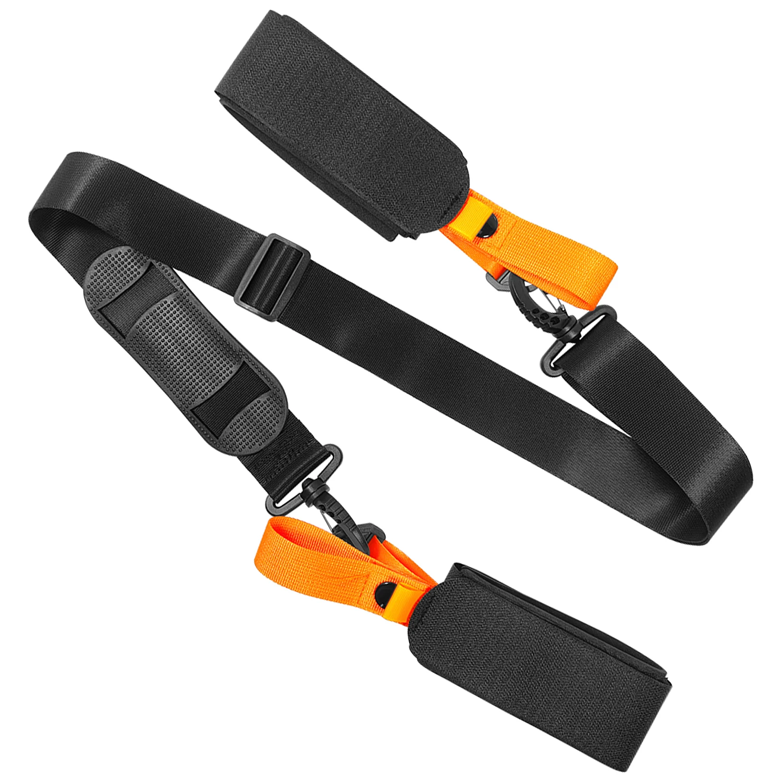 Ski Pole Tragegurt Nylon Verstellbarer Ski Pole Schultergurt Skiboard Fester Gurt mit Anti-Rutsch-Pad Skifahren Zubehör