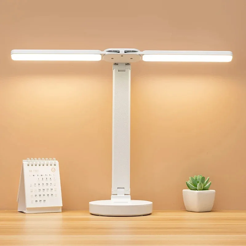 Lâmpada de mesa led 3 níveis regulável toque luz noturna usb recarregável proteção para os olhos dobrável lâmpada de mesa para quarto cabeceira readin