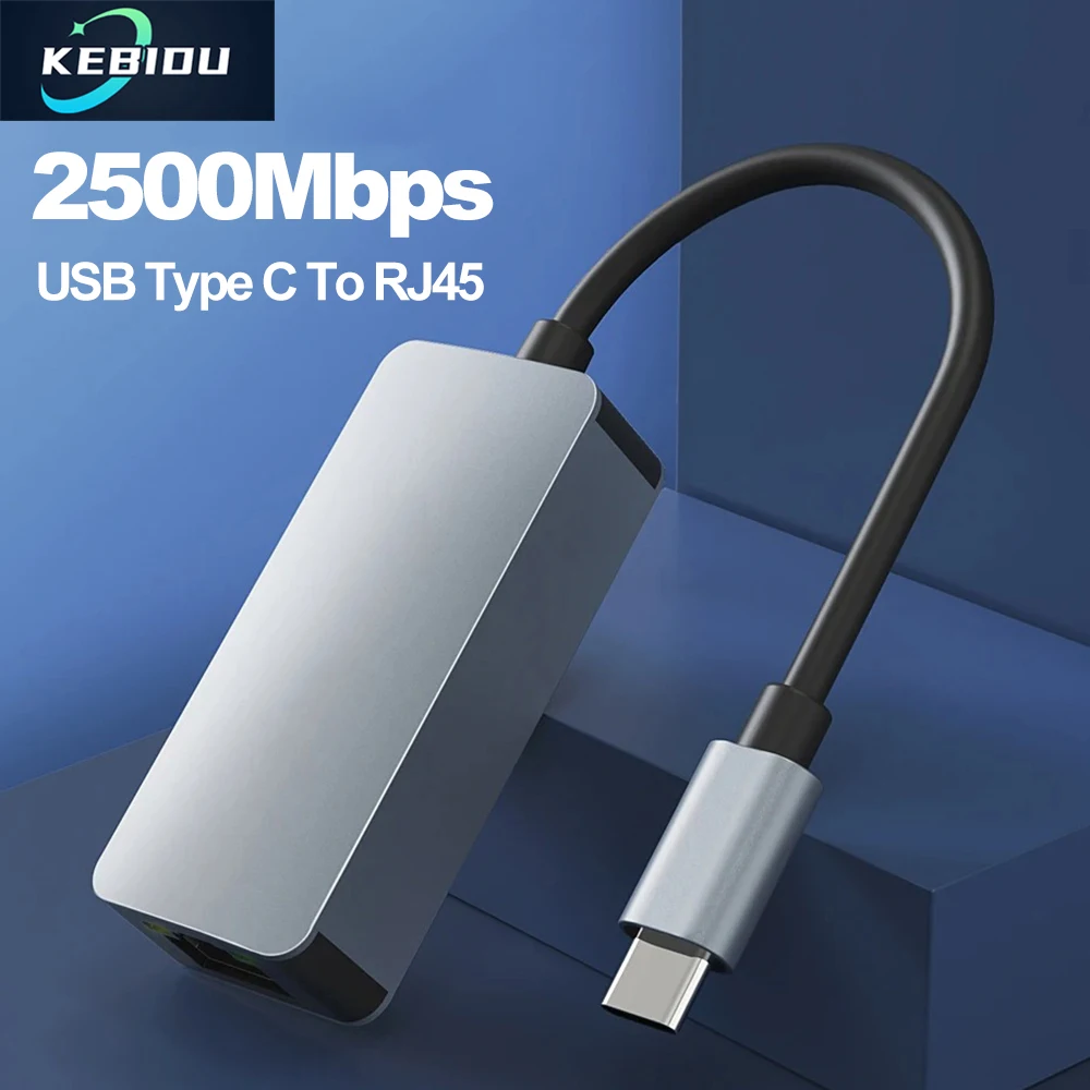 2500 Мбит/с USB C Type-C Ethernet к RJ45 2.5G USB 3.0 Проводной адаптер-конвертер Lan Сетевой концентратор для Windows 7/8/10 MAC Для ПК Ноутбук