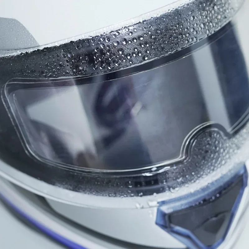Adesivo per casco antipioggia e antiappannamento – Pellicola nano trasparente per motociclisti, facile da applicare per una migliore visibilità