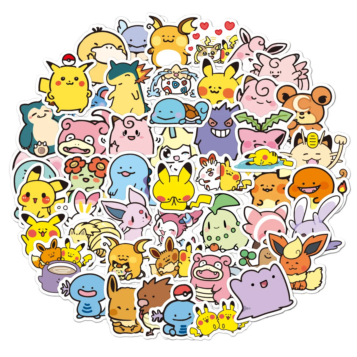Waterproof Pokémon Graffiti adesivos para crianças, desenhos animados, anime, laptop, motocicleta, papelaria, brinquedos, decoração de adesivos, fofo, 50 pcs, 100pcs